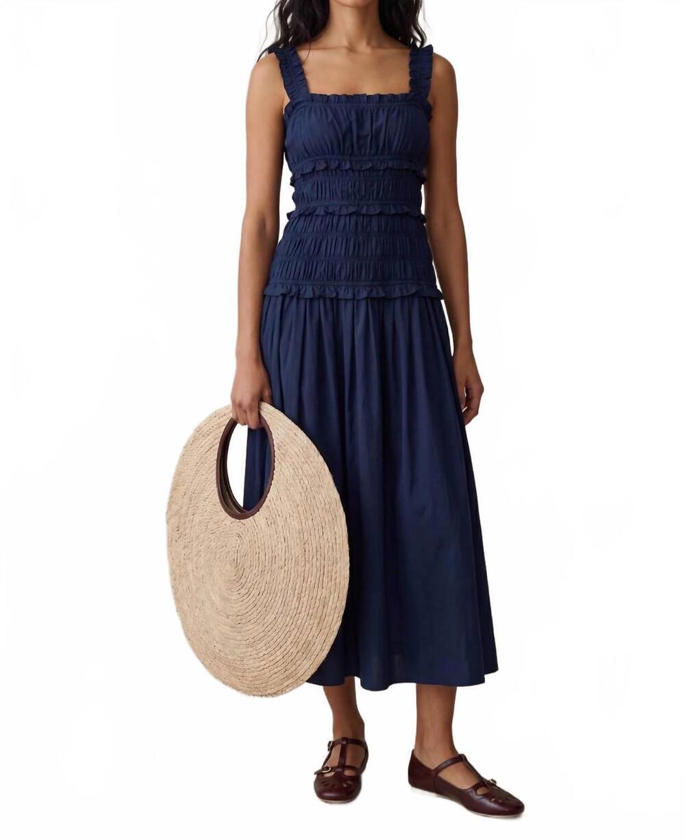 NEW FEW MODA freya cotton dress in navy